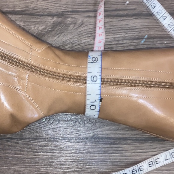 Jeffrey Campbell Chica Platform Knee High Boot in Light Camel Tan Stack - Picture 9 of 9